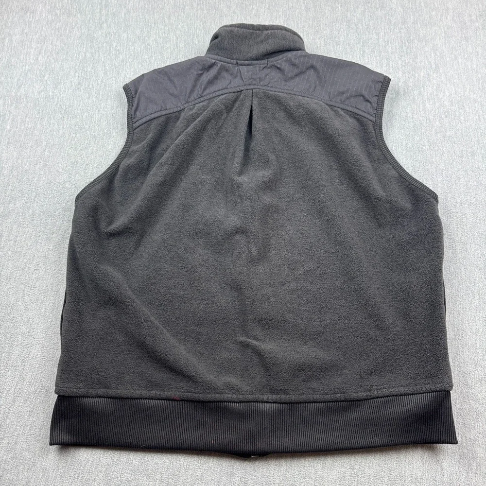 Vintage Nike Golf Vest Mens Large Gray Full Zip Fleece Pockets Jacket Sleeveless